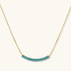 Azure Curve curved pendant necklace on its own