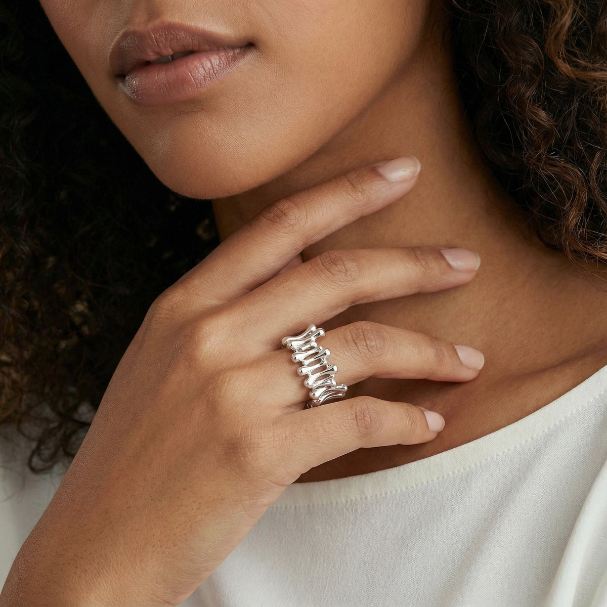 Twisted Waves Wide Band Ring