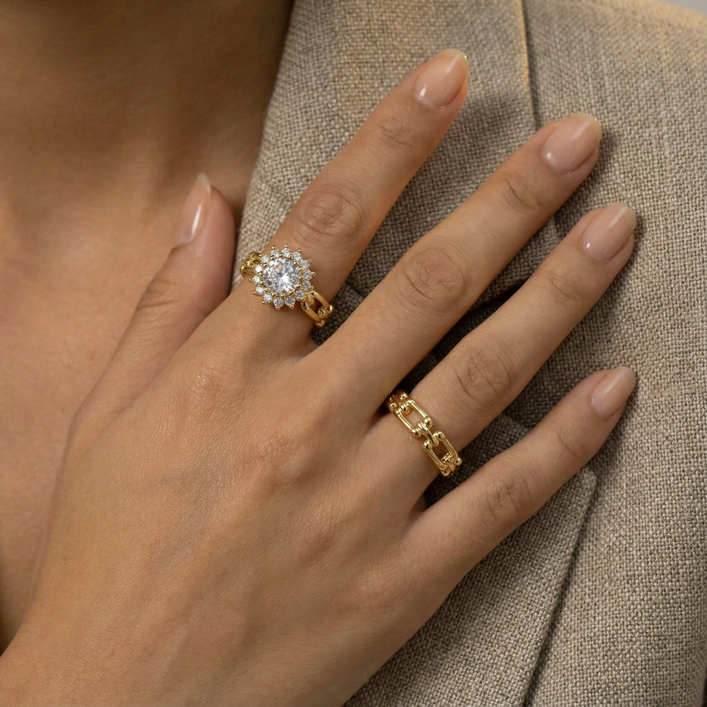 Golden Hour Two-Ring Stacking Set