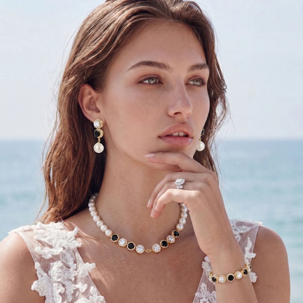 Noir Luxe 3-Piece Jewelry Set